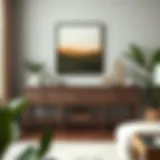 Stylish console table in a modern living room