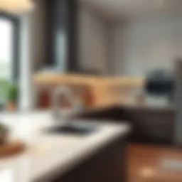 Modern kitchen with elegant cabinetry and minimalist design