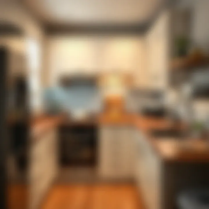 Innovative storage solutions in a compact kitchen layout