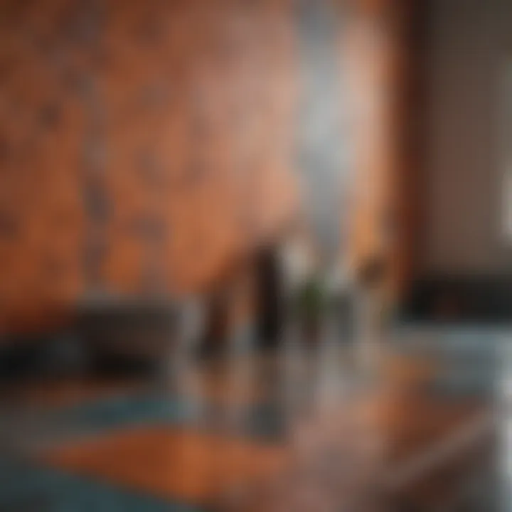 Bold geometric tile pattern adding vibrancy to a kitchen