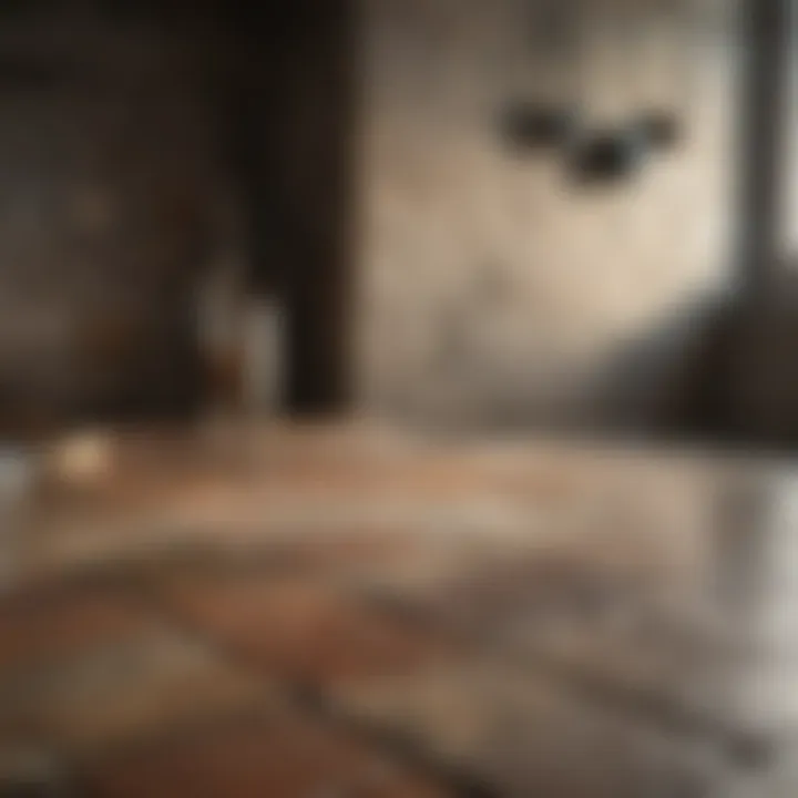 Natural stone tiles enhancing rustic kitchen ambiance