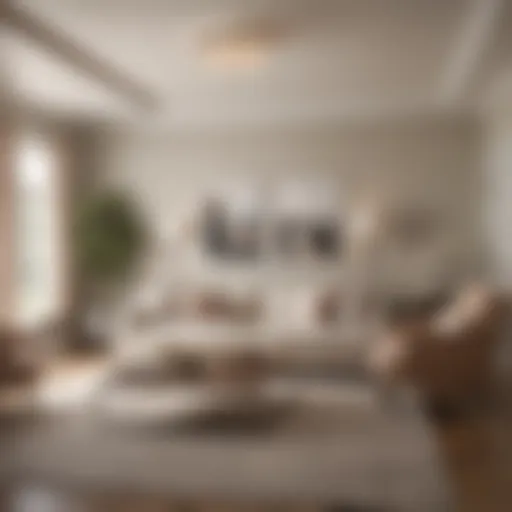 A serene living room painted in soft Magnolia Home colors