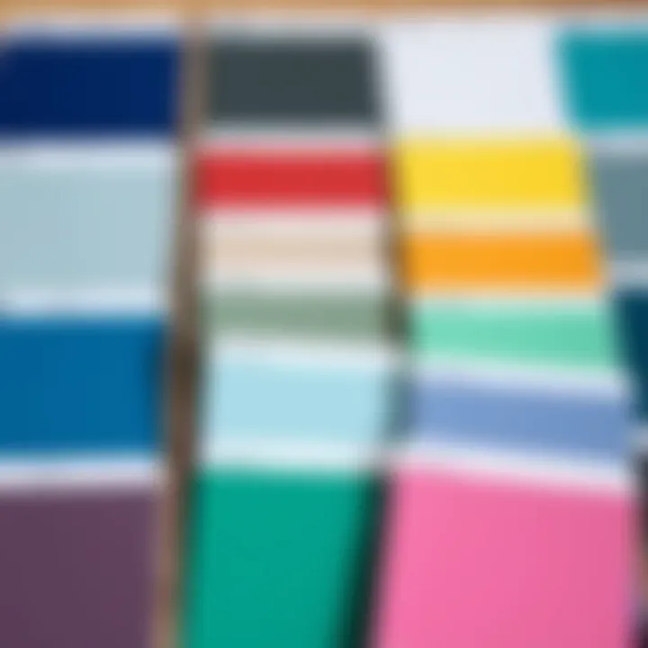 Color swatches of popular matte paints from Sherwin Williams