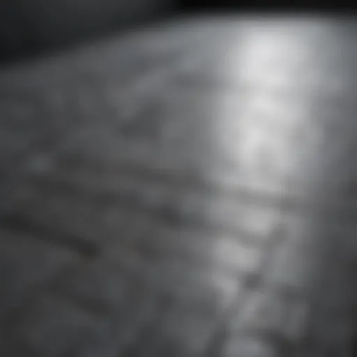 A close-up view of textured plastic kitchen flooring showcasing its intricate design
