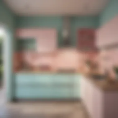 Bright kitchen featuring pastel shades