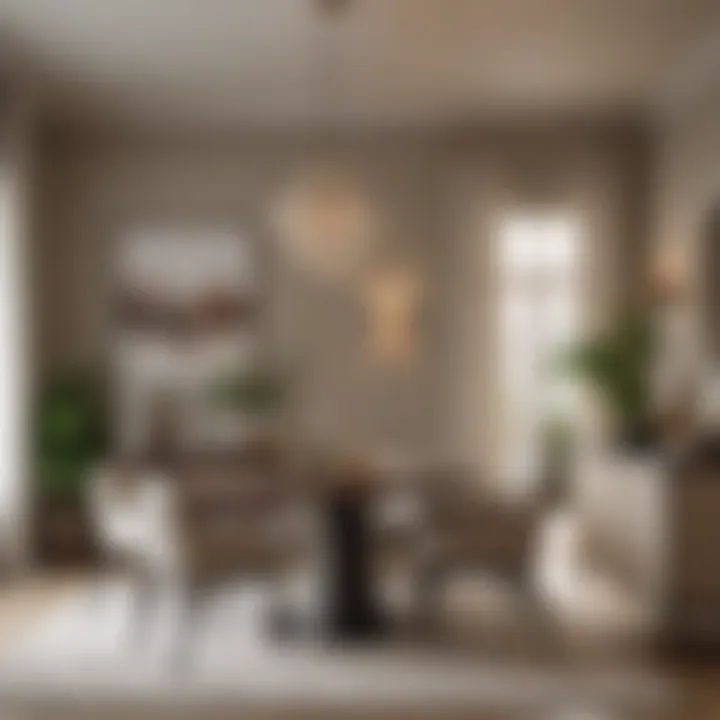 Elegant dining area with sophisticated neutrals