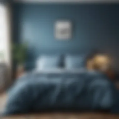 Tranquil bedroom with calming blues