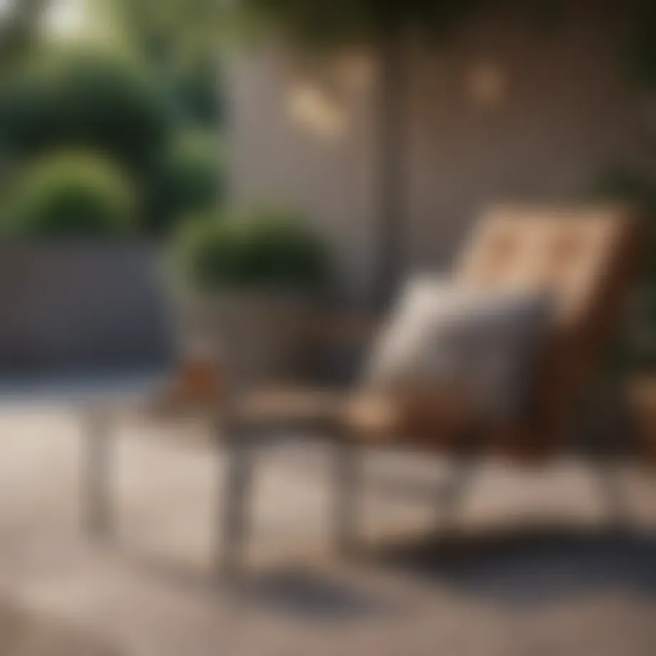Elegant outdoor chair showcasing modern design