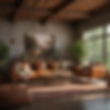Warmth of Nature Natural materials and earthy color palette in a rustic setting