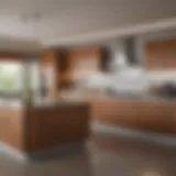 Vibrant self-stick laminate showcases a modern kitchen design.