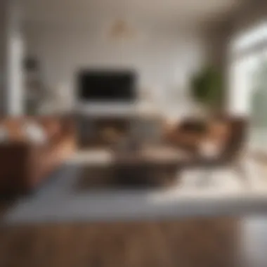 Stylish Living Room with Self-Stick Laminate Accents A stylish living room featuring self-stick laminate accents.