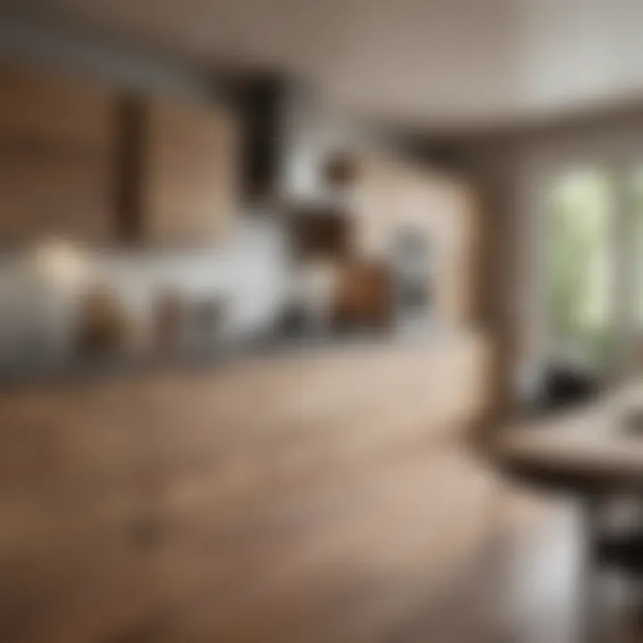 Modern kitchen with shiplap cabinetry