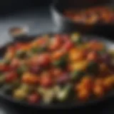 A vibrant plate of air-fried vegetables showcasing color and nutrition.