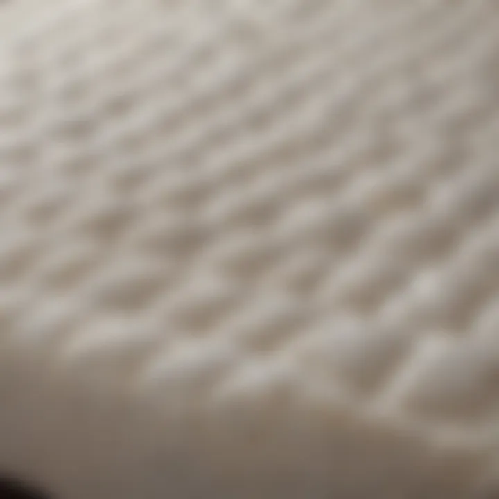 Close-up view of Tempur-Pedic Supreme Mattress Topper material showcasing its unique texture