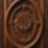 Elegant wooden shutters with intricate carvings