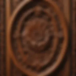 Elegant wooden shutters with intricate carvings