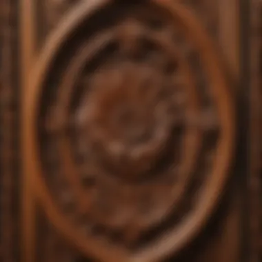 Elegant wooden shutters with intricate carvings