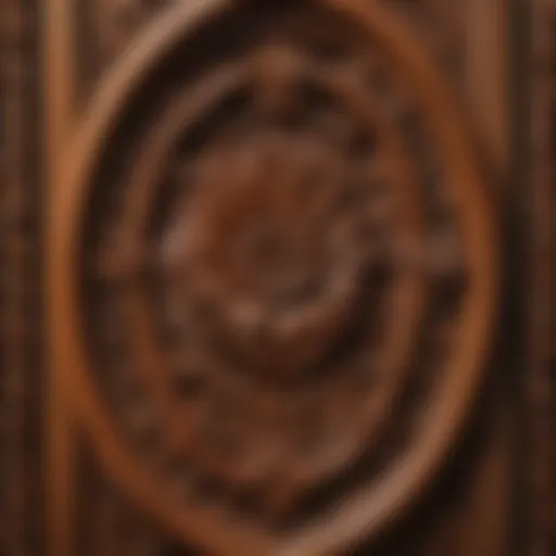 Elegant wooden shutters with intricate carvings