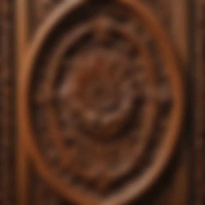 Elegant wooden shutters with intricate carvings