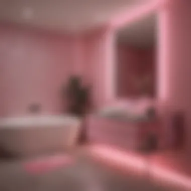 Practical aspects of pink lighting in bathroom functionality