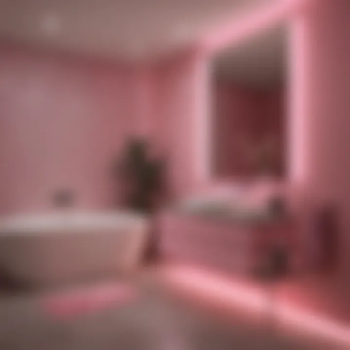 Practical aspects of pink lighting in bathroom functionality