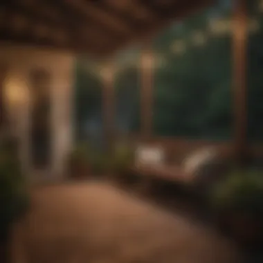 Variety of string light styles displayed in a serene outdoor setting