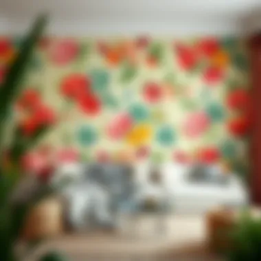 Vibrant Colorful Wallpaper Trends Colorful wallpaper trends for vibrant living room spaces