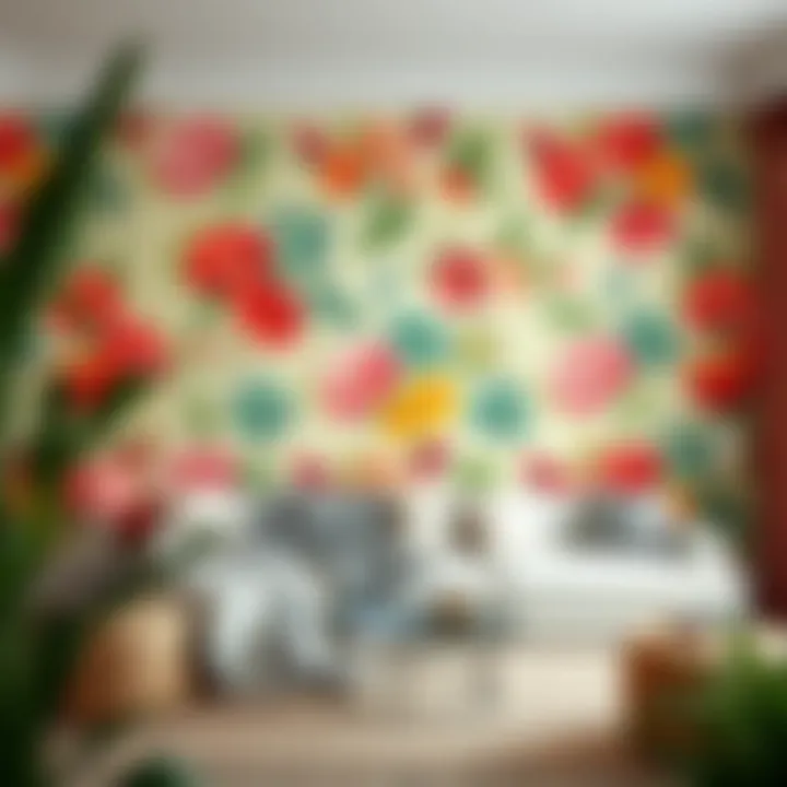 Vibrant Colorful Wallpaper Trends Colorful wallpaper trends for vibrant living room spaces