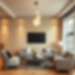 Elegant living room wallpaper design showcasing a modern aesthetic