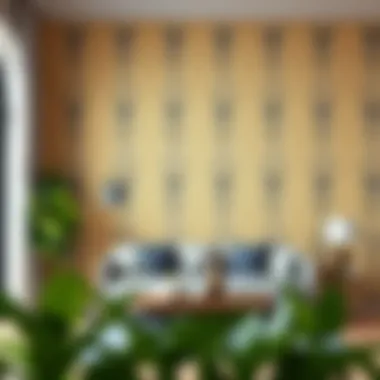 Textured Intricate Pattern for Cozy Living Rooms Intricate pattern of wallpaper that adds texture to a cozy living room