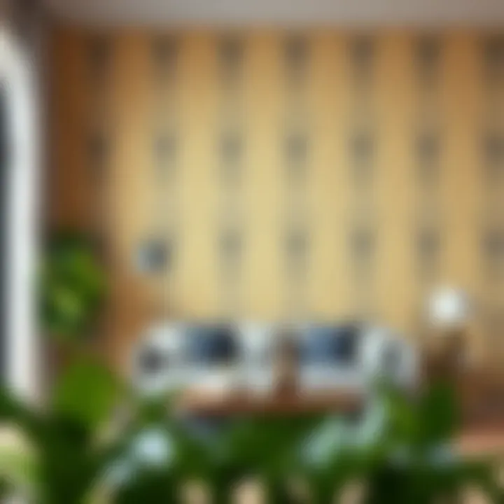 Textured Intricate Pattern for Cozy Living Rooms Intricate pattern of wallpaper that adds texture to a cozy living room