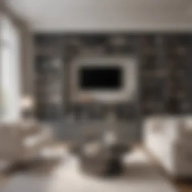Elegant painted built-in bookshelves in a modern living room