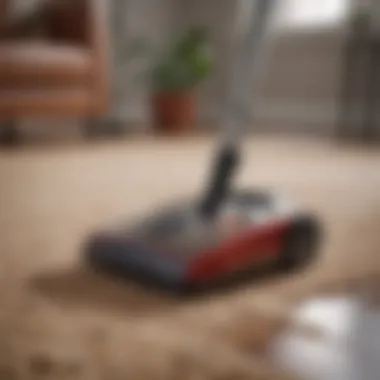 Showcasing the versatility of a rechargeable vacuum in various home settings.