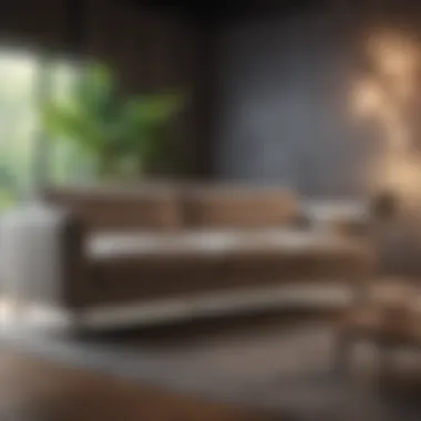Elegant design of a modern sofa
