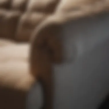 Close-up of high-quality sofa materials