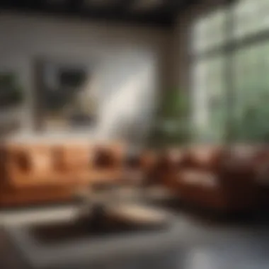 Diverse range of sofas in a showroom