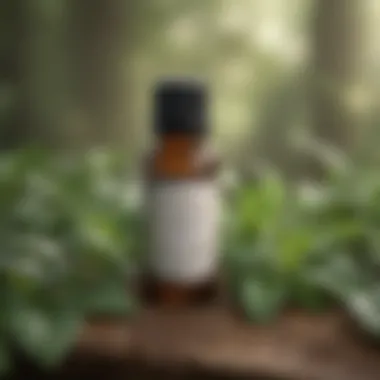 Natural Remedies for Skin Health A serene setting depicting natural remedies gathered together, including peppermint oil and herbal ingredients.