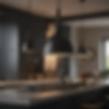 Variety of black kitchen island pendants showcasing different designs