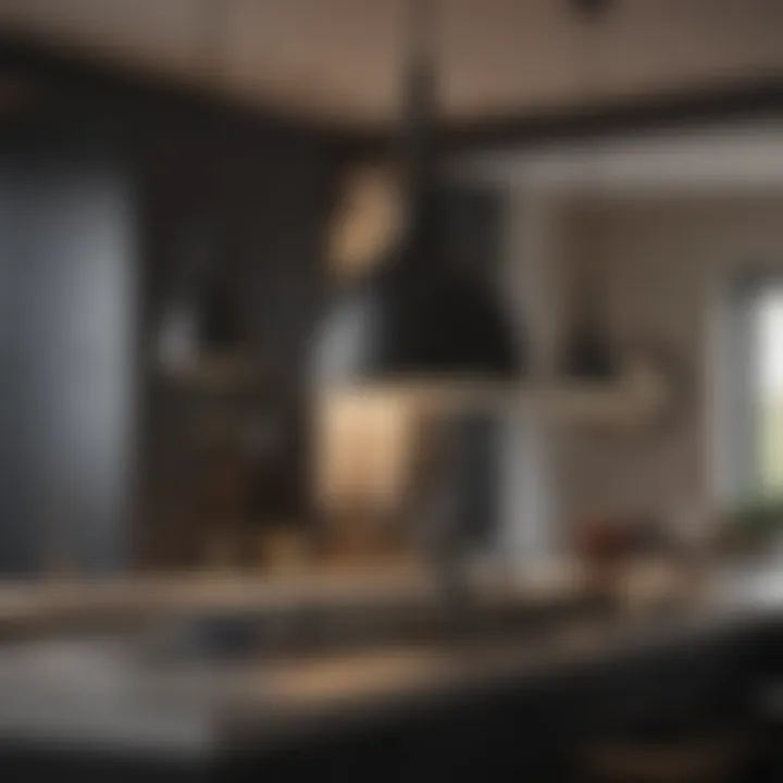 Variety of black kitchen island pendants showcasing different designs