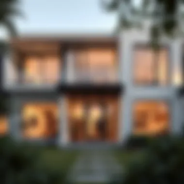 Modern Home Exterior Design Aesthetic view of a modern contemporary home exterior showcasing clean lines and large windows