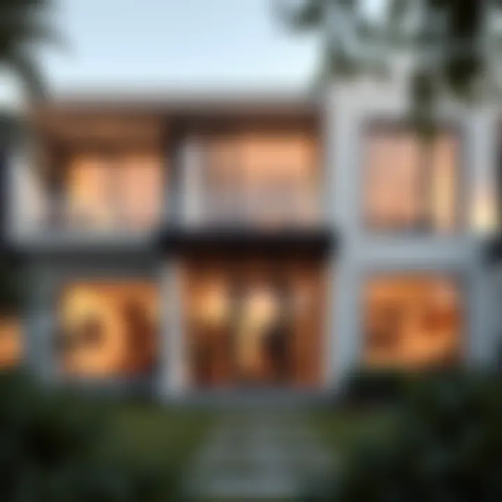 Modern Home Exterior Design Aesthetic view of a modern contemporary home exterior showcasing clean lines and large windows