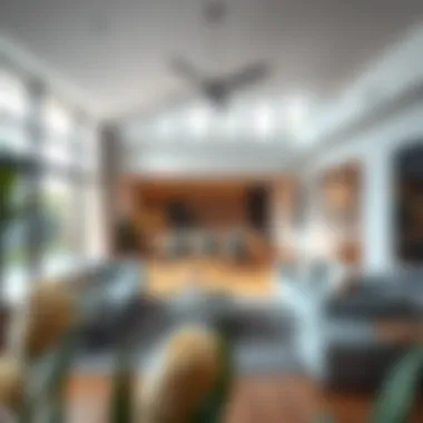 Contemporary Living Space Interior of a contemporary living space featuring sustainable materials and innovative technologies