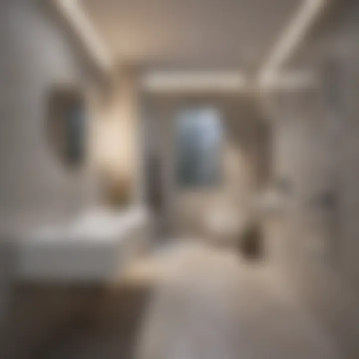 Elegant washing room featuring minimalist design