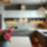 Stunning kitchen with a sleek solid backsplash