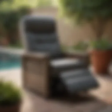 Durable materials used in Frontgate outdoor recliner