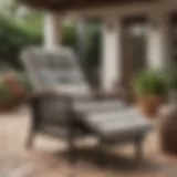 Luxurious outdoor recliner showcasing modern design
