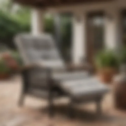 Luxurious outdoor recliner showcasing modern design
