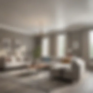 Transformative effects of popcorn ceiling removal in modern space Before and after removal of popcorn ceiling