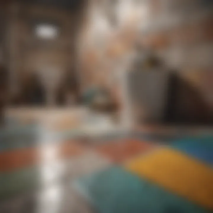 Different paint options for tiles
