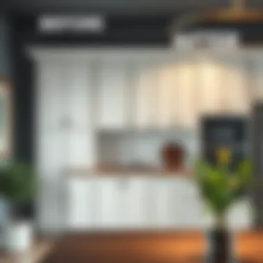 Before and after transformation of cabinet painting